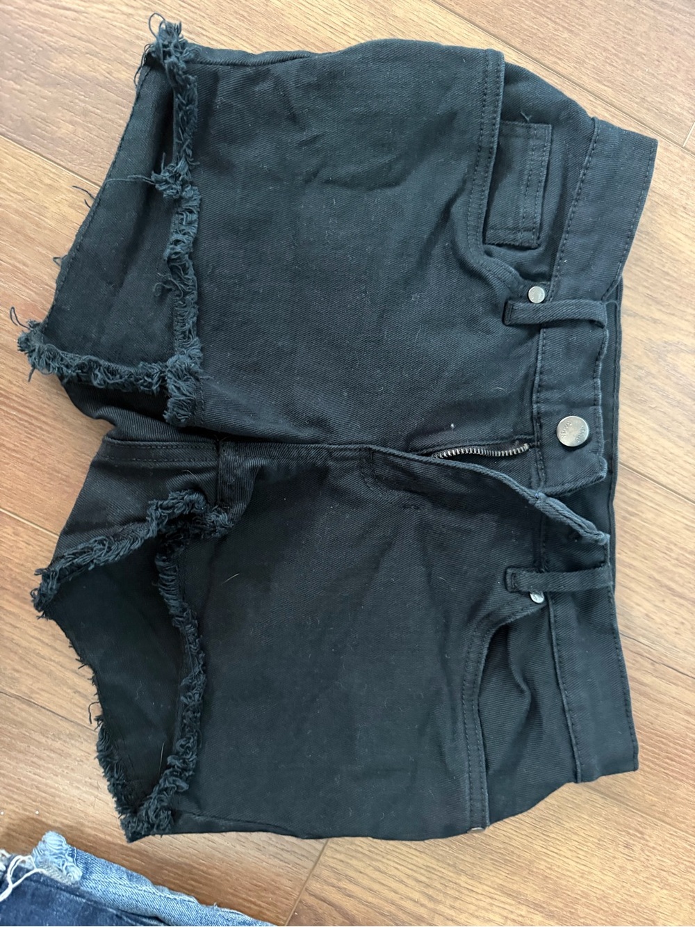 VENUS Black Frayed Hem Girls' Denim Shorts